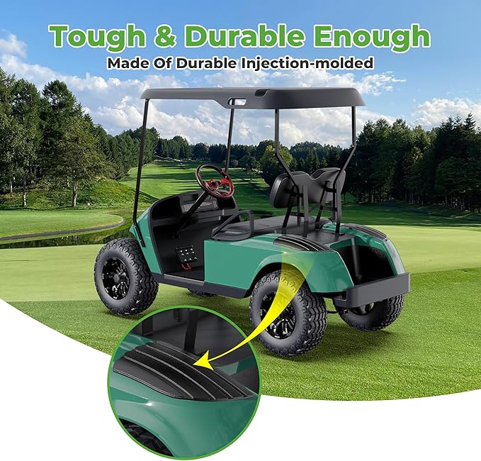 10L0L Golf Cart Rear Driver & Passenger Side Guard Set - Replacement Parts Compatible with EZGO TXT Golf Cart Models, Rugged and Durable, OEM# 75126G01 & 75126G02