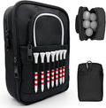 Golf Valuables Pouch, Golf Ball Bag, Golfer Portable Organizer, Large Golf Accessories Pouch for Gadgets, Like Balls, Tees, Market - Golf Gift for Men and Women (White/Red Edge) (White Edge)
