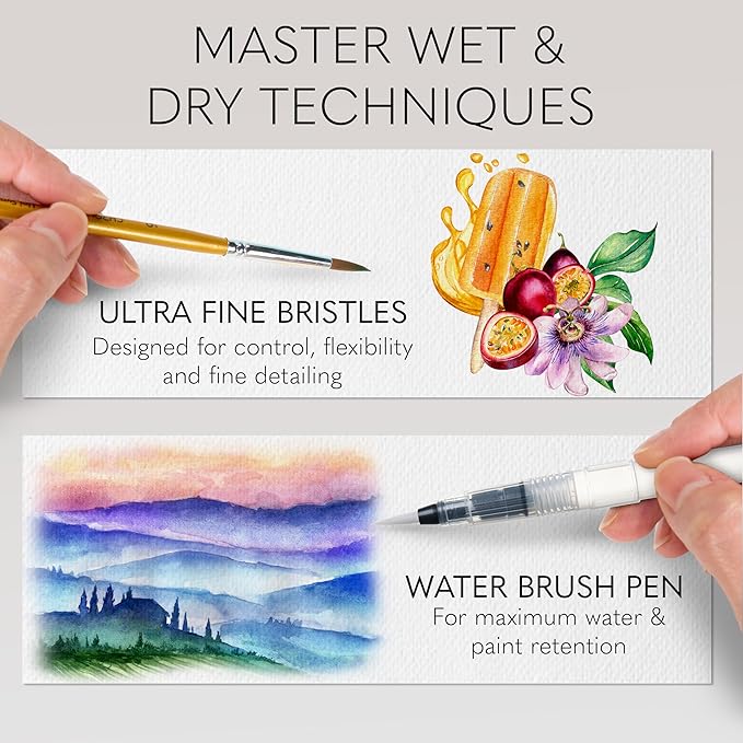 CHROMATEK Watercolor Paint Set – 50 Vivid Colors Including Transparent - Image 7