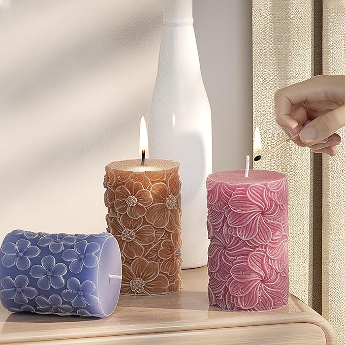 Flower Petal Cylinder Candle Mold - Image 5