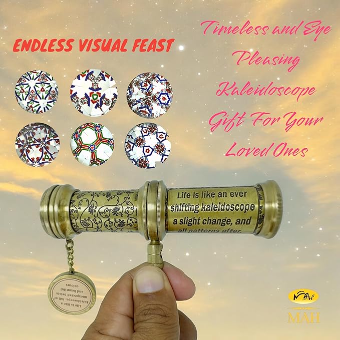 Handcrafted Brass Kaleidoscope – Vintage Nautical Collectible Gift - Image 4