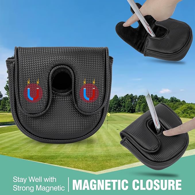Golf Club Covers White Lucky Clover Golf Head Covers Driver Covers Fariway Wood Headcover Hybrid Covers Leather Golf Headcover with Number Tag for All Brand