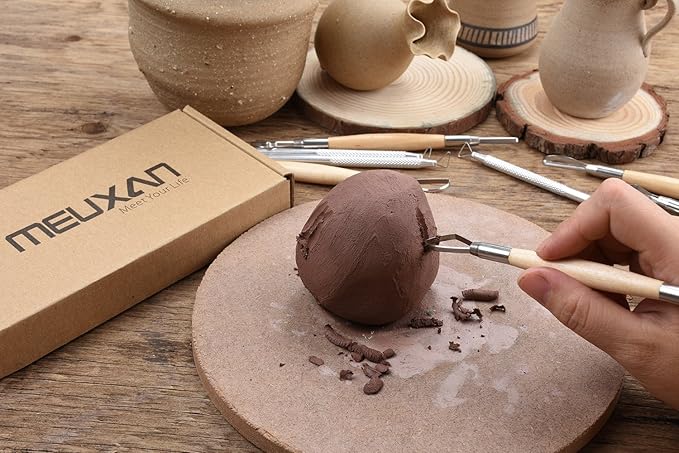 Meuxan Ceramic Pottery & Clay Ribbon Sculpting Tool Kit - Image 5