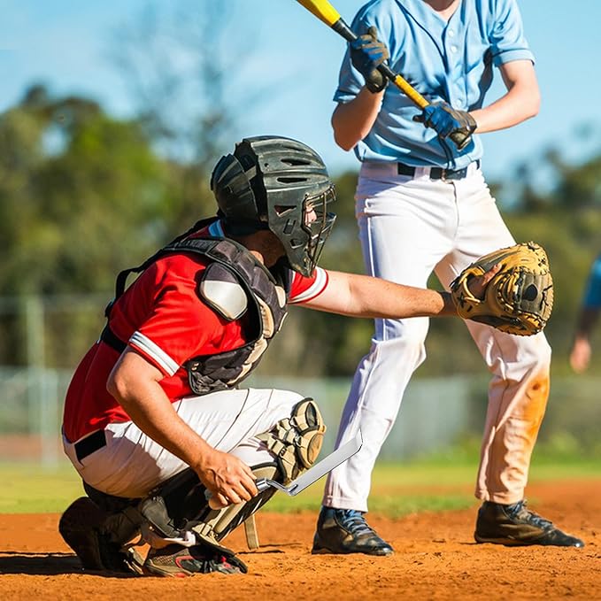 RunNico Baseball Dig Out Tools, Sturdy Anchor Clean Out Tool, Portable Base Digging Accessories for Outdoor Baseball and Softball Field Training Playing and Cleaning