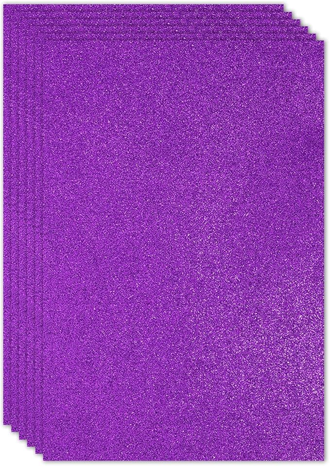 PATIKIL 2mm Thick Non Adhesive Glitter Foam Sheet 16x24inch Light Purple by PATIKIL
