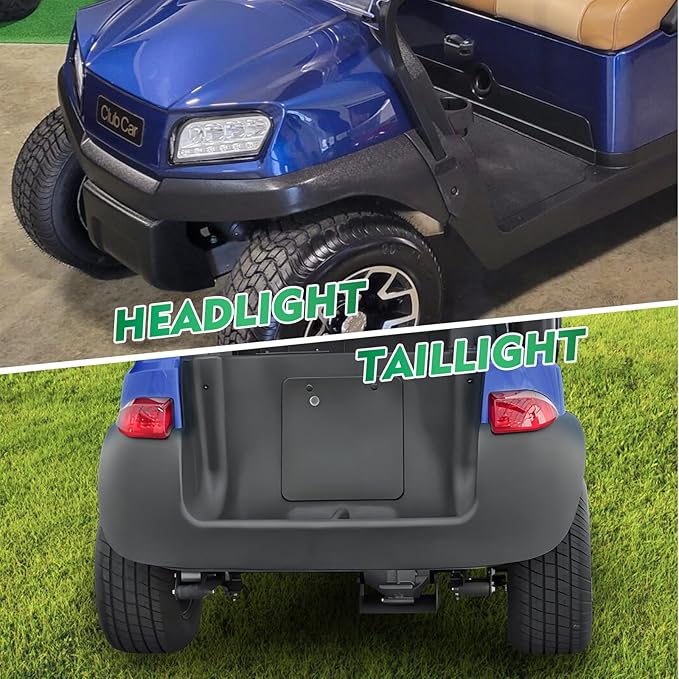 DRIVE UP Club Car LED Tempo Light Kit for Club Car Tempo Golf Carts, Golf Cart LED Headlight and Tail Light with Harness Kit for Tempo Gas and Electric Golf Carts