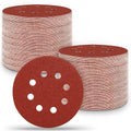 165 PCS 5 Inch Sanding Discs, 8 Hole Hook and Loop Round Sandpaper by Huopueit
