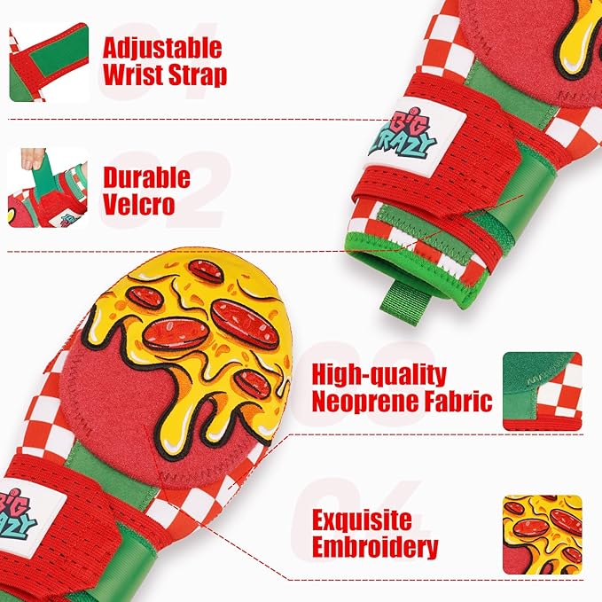 Big Crazy Baseball Sliding Mitt for Youth Sliding Mitt Glove Universal Left/Right Hand Drippy Drip Accessory Pizza Cookies
