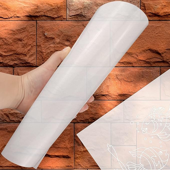 FSWCCK 25 Pcs 10mil 12 x 12 Inch Milky Translucent PET Blank Stencil Sheets - Image 4