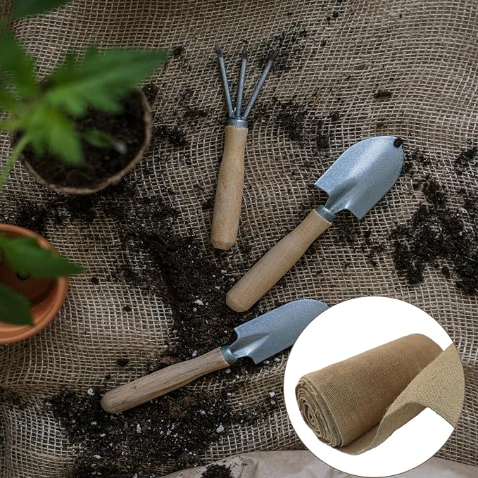 12" Wide Natural Burlap Fabric - Image 5
