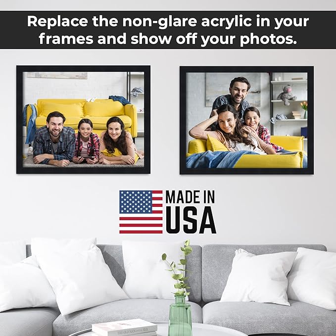 Non-Glare Acrylic Replacement for 9x11 Picture Frame, Replacement Plexiglass - Image 6