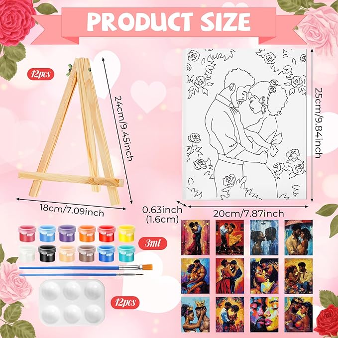 Zhanmai 12 Pack Pre Drawn Canvas - Image 2