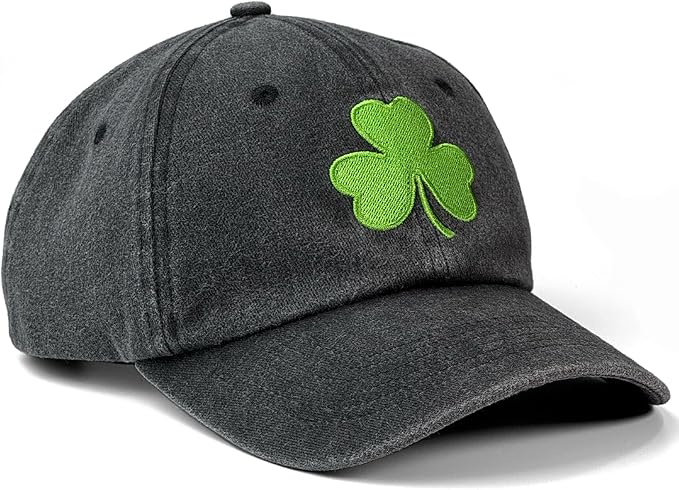 St Patricks Day hat Green Baseball Cap Shamrock Embroidered for man Women Funny