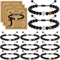 12 Set Sport Adjustable Beaded Bracelets Gifts Football Softball Soccer Volleyball Golf Basketball Hockey Bracelets for Women Men Adjustable Beaded Accessories