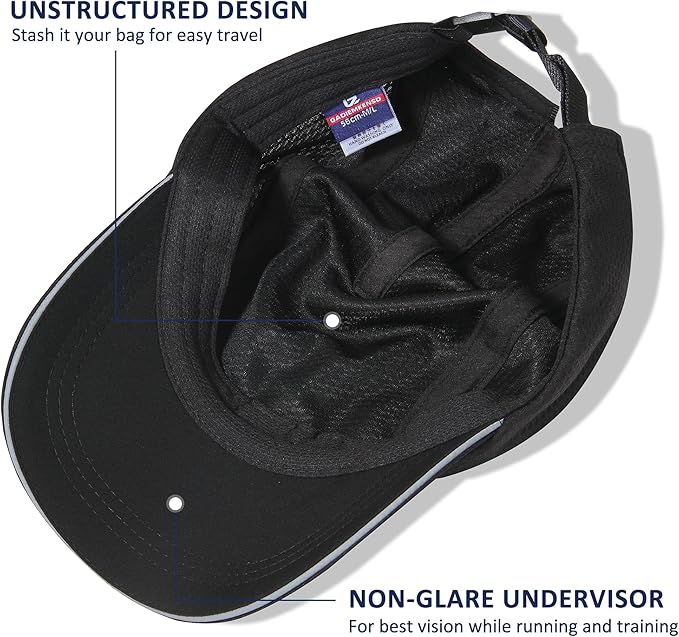 GADIEMKENSD Women's Race Day Running Cap Performance Mesh Hat - Excellent Ventilation, Lightweight, Reflective Safety