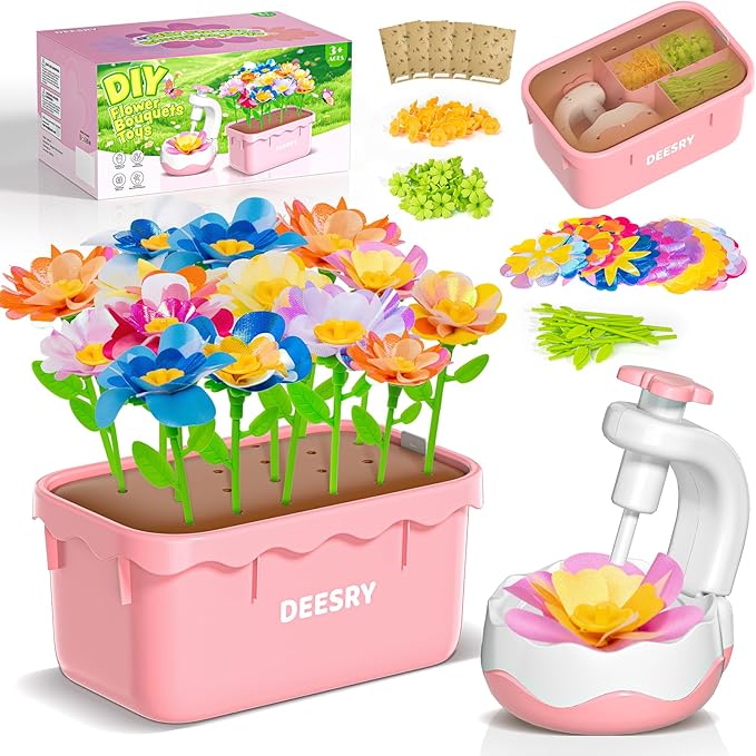 Deesry Fabric Flower Bouquets Toys, DIY Flower Craft Kits Year, Flowers Market by Unknown