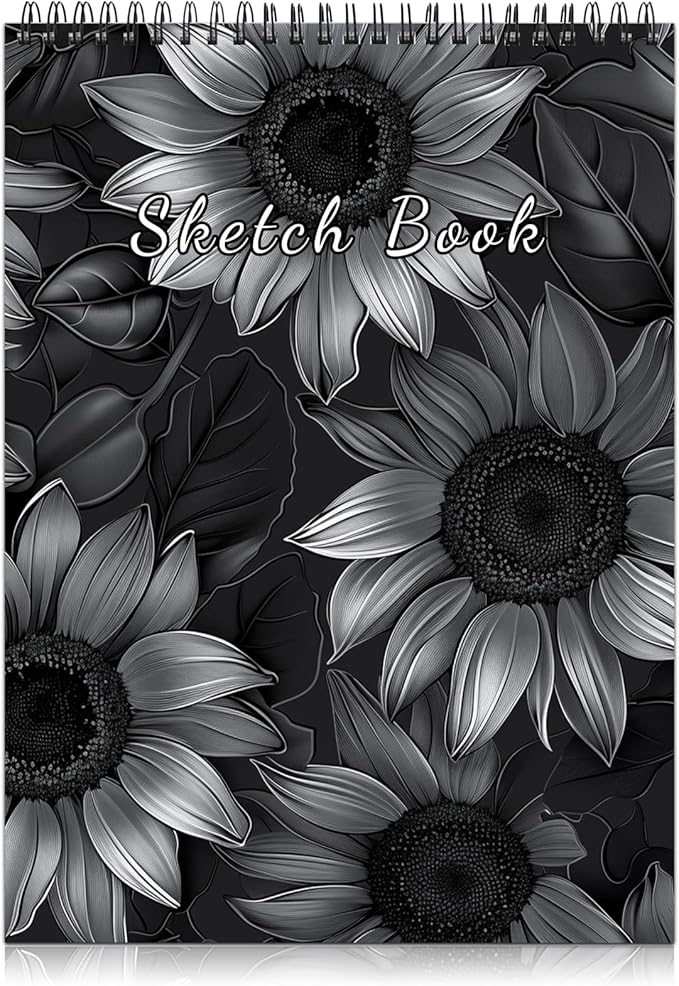 Cabreche Cute Sketchbook Top Spiral Bound Sketch Pad, 9 x 12 inch, 100GSM Thick by Cabreche