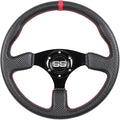 N2MU Golf Cart Steering Wheel 14 inch Universal for EZGO TXT RXV Club Car DS Precedent and Yamaha Black Red