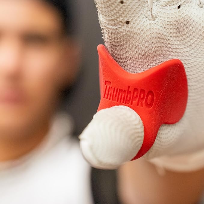 ThumbPRO Baseball Thumb Guard - Batting Aid & Grip Enhancer - Reduces Sting, Improves Swing - for Baseball & Softball - All Levels, Left/Right Hand - 3 Sizes