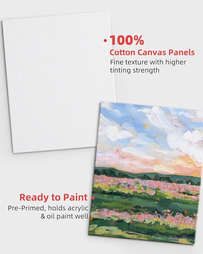 Simetufy 36 Pack 5 x 7 Inch Canvas Boards Small Painting Canvas - Image 3