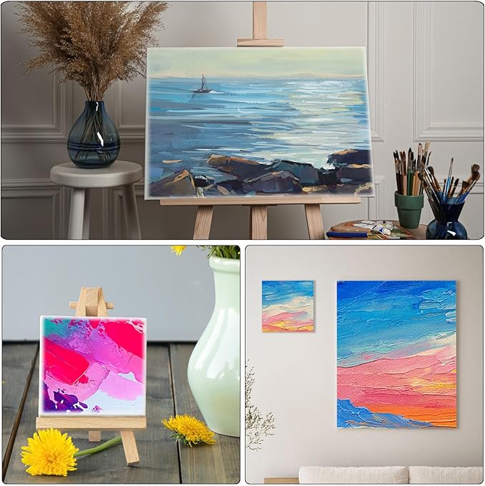 PATIKIL 12x12 Canvas Boards for Painting, 6 Pack 100% Cotton Square Triple - Image 6
