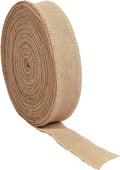 KINJOEK 2 Inch Wide 54 Yards Burlap Ribbon, Natural Jute Fabric Ribbon Crafts by KINJOEK
