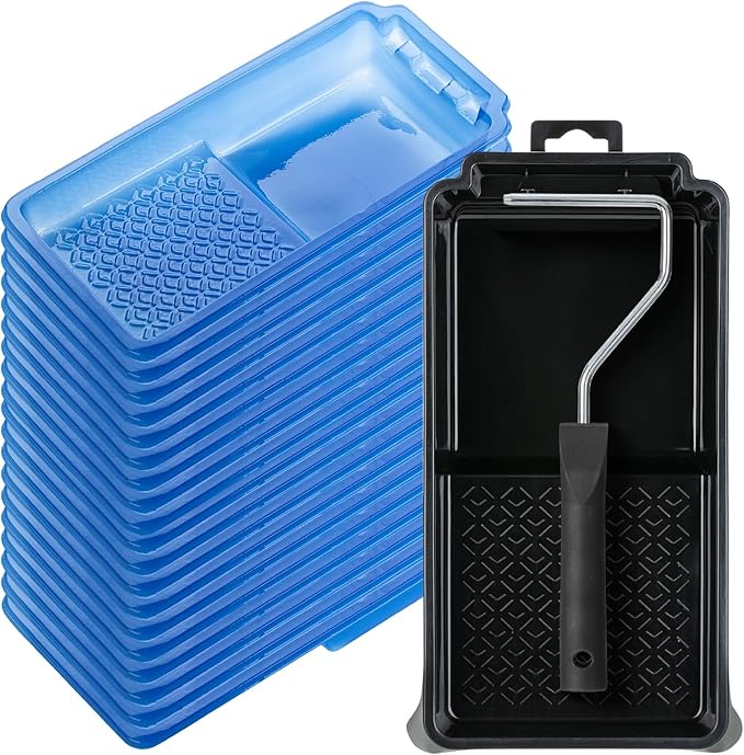 Bates- 4 Inch Paint Tray Set, 1x 4 Inch Paint Roller Tray, 20x Disposable by BatesChoice