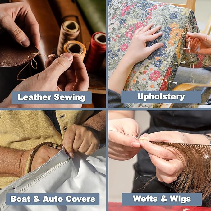 Mandala Crafts Sky Blue Heavy Duty Thread -1500 Yds Tex 90 Thread - Image 5