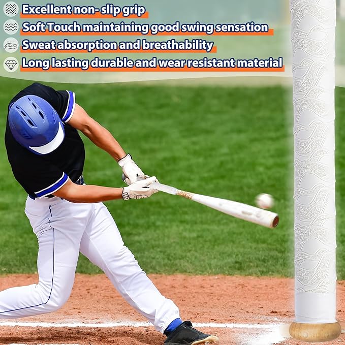 Baseball Bat Grip Tapes 1.5mm Precut and Full Adhesive Softball Grip Tape,Non-Slip Baseball Bat Wrap Tape Religious Cricket Batting Tape Replacement