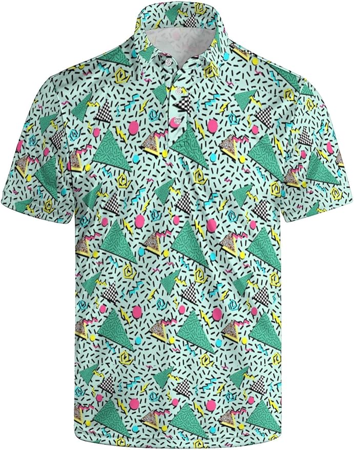 Mens Golf Shirts Golf Polo Shirts for Men Short Sleeve Polo Shirts Golf Gifts