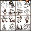 Christmas Stencils for Crafts Reusable 8” Large Christmas Stencil Santa Snowman by zosylley