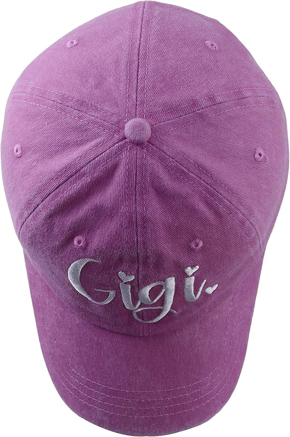 Gigi Mimi Hats for Women, Adjustable Cotton Embroidered Grandma Baseball Cap