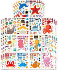 Aowplc 42 Pcs Ocean Animals Make-a-Face Sticker Sheets by Aowplc