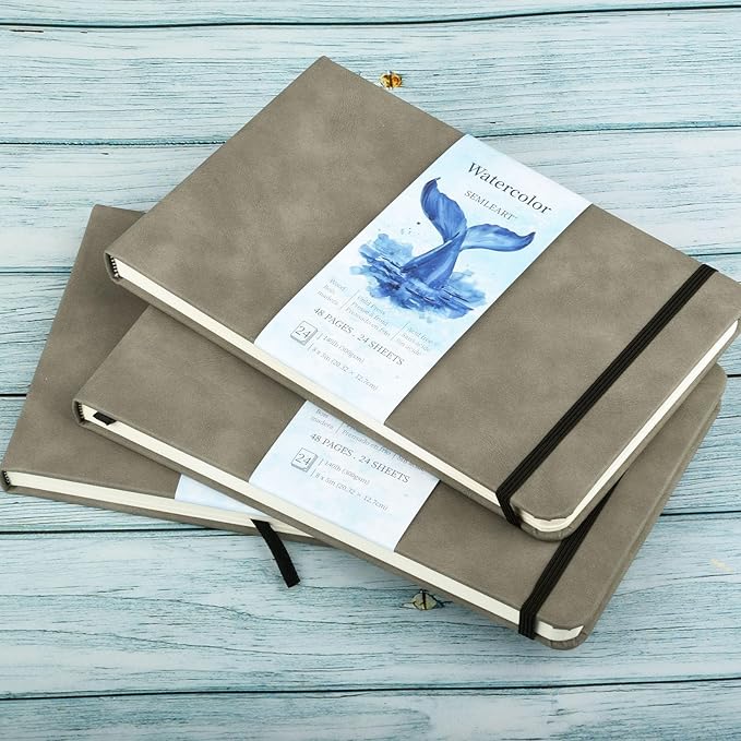SEMLEART Watercolor Sketchbook Journal, 24 Sheets, 5x8 Inches, 140 lb/300 GSM - Image 6