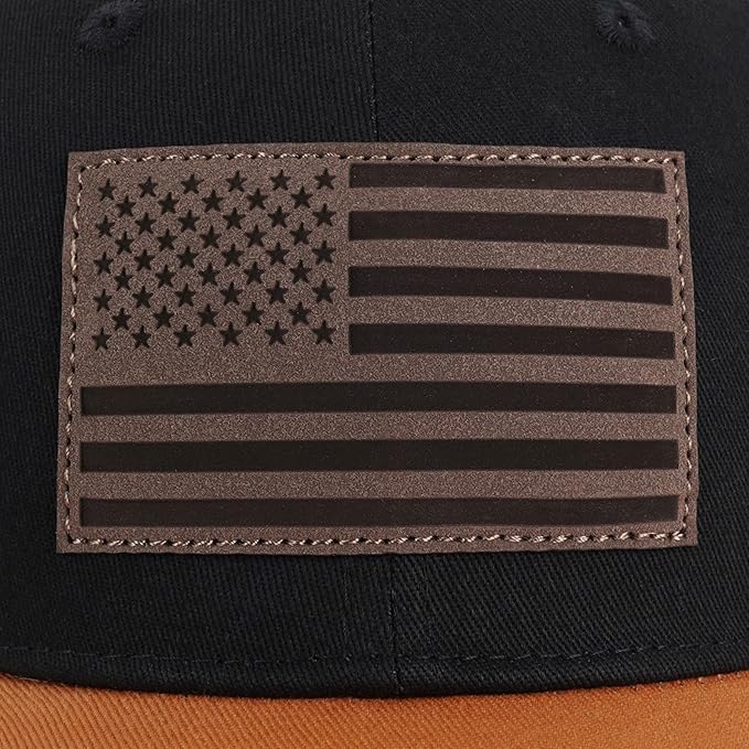 American Flag Trucker Hat - Snapback Hats for Men Women Baseball Cap - Breathable Mesh & Adjustable Fit for Casual Wear