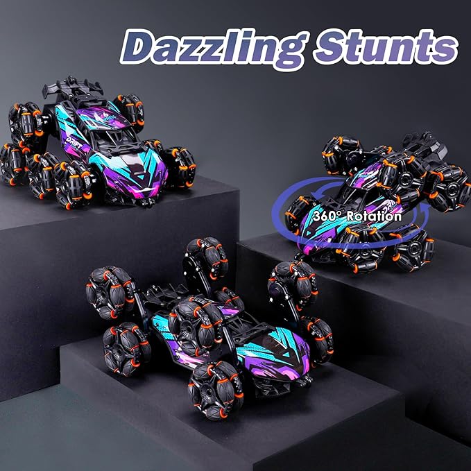Cool 8 Wheels Hand Controlled RC Stunt Car Toys, Xmas Gifts and Birthday - Image 2
