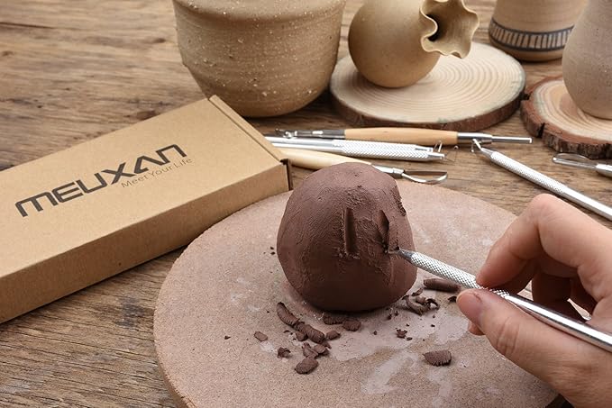 Meuxan Ceramic Pottery & Clay Ribbon Sculpting Tool Kit - Image 6