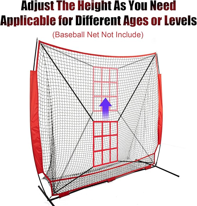 1pcs/2pcs Strike Zone Target Net,13.5x21.5in Pitching Strike Zone Net,Portable Strike Zone Plate for Baseball Pitching Accuracy Improve
