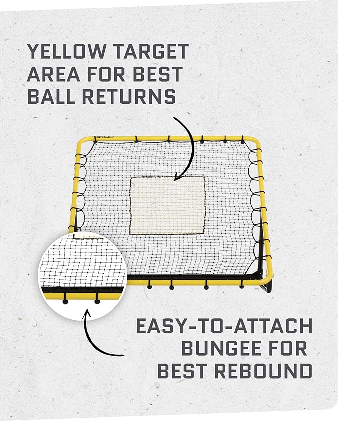 SKLZ Fielding Trainer - Baseball, Softball & Volleyball Rebounder Net. Enhanced Solo Fielding Practice for Skill Development. High-Performance Multi-Sport, Portable, 3 Ball Return Angles, 4x4.5 Feet