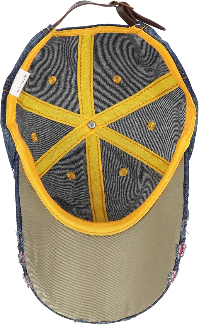 Hoce Fashion Rhinestone Denim Baseball Cap Studded Bling Hat for Women