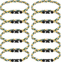 12Pack Baseball Necklaces for Boys, 18inches Braided Rope Tornado Titanium Sports Necklaces, Ideal for Baseball Team Gifts, Party Favors, Baseball Accessories Drip，Multi-Color