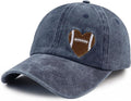 Football Heart Hat for Men Women, Adjustable Cotton Embroidered Heart Football Baseball Cap