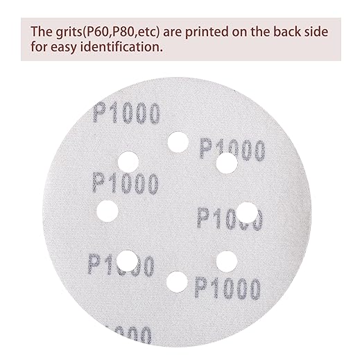 150pcs 1000 Grit Sanding Discs, 5-Inch 8-Hole Sandpaper, - Image 5