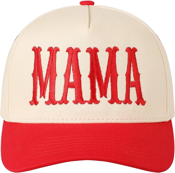 MIRMARU Two-Tone Vintage Canvas Trucker Hats for Men & Women, Adjustable Size Baseball Caps with Trendy Embroidered Design