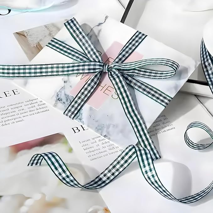 Classic Gingham Checkered Ribbon, DIY Projects, Hair Bows, Scrapbooking & Party - Image 5