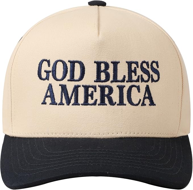MIRMARU Two-Tone Vintage Canvas Trucker Hats for Men & Women, Adjustable Size Baseball Caps with Trendy Embroidered Design