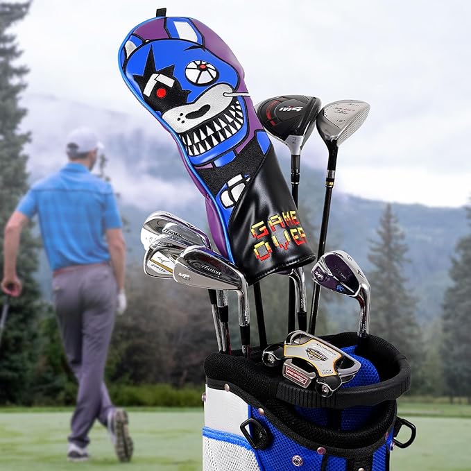 Big Crazy Golf Headcovers - Funny Golf Club Covers - Driver Headcover with Tour Grade PU Leather - Golf Driver Headcover, Waterproof Golf Head Covers, Soft Lining Golf Gift