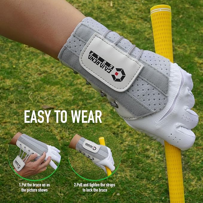 GAIARENA Golf Wrist Training Aid Wrist Hinge Trainer Brace, Effective Golf Swing Training Equipment to Correct Wrist Angle Swing Posture & Develop Muscle Memory for Beginner Golfers【Patent Pending】
