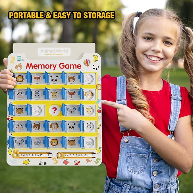 Matching Memory Game for Kids Ages 3 4 5 6 7 8 9, 8 Double-Sided Cards Board - Image 5