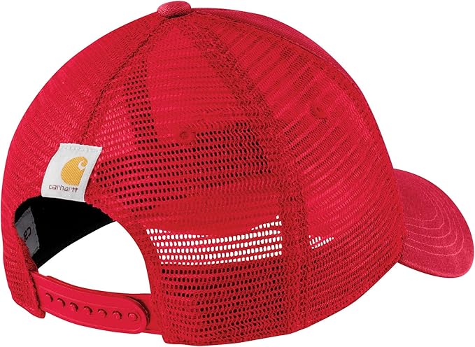 Carhartt Men's Canvas Mesh-Back Logo Graphic Cap